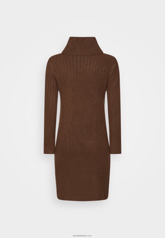 Anna Field kvinner genserkjole mørkebrun P266L210