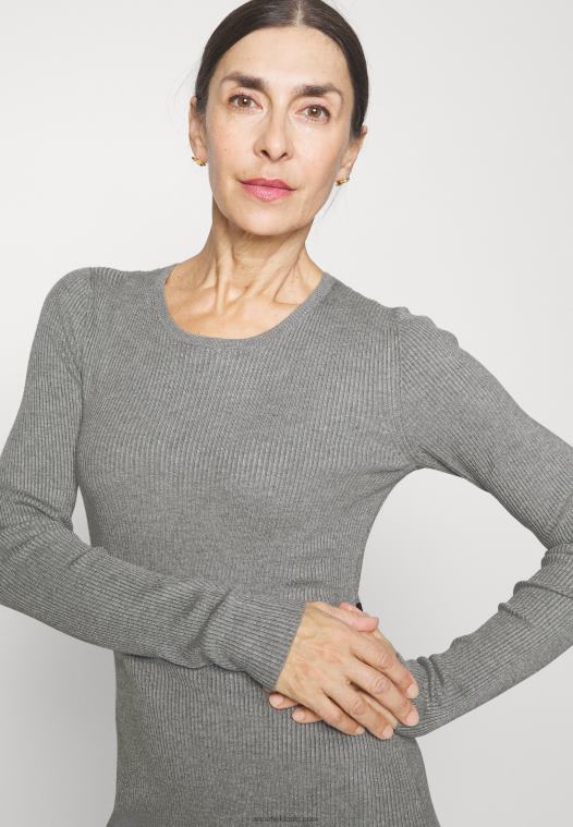 Anna Field kvinner genserkjole melert lys grå/svart P266L215