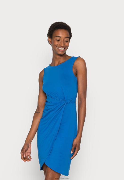 Anna Field kvinner jersey kjole blå P266L126