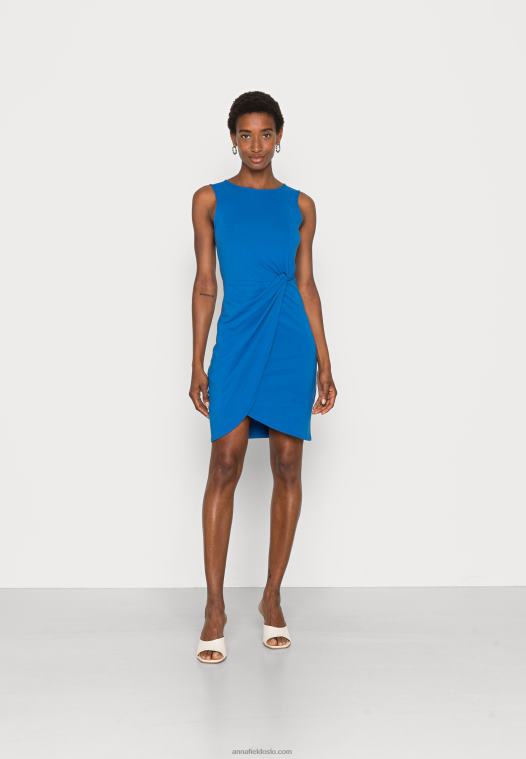 Anna Field kvinner jersey kjole blå P266L126