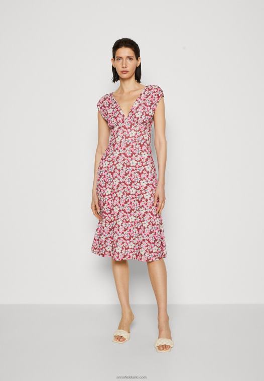 Anna Field kvinner jersey kjole brun/beige/rosa P266L123