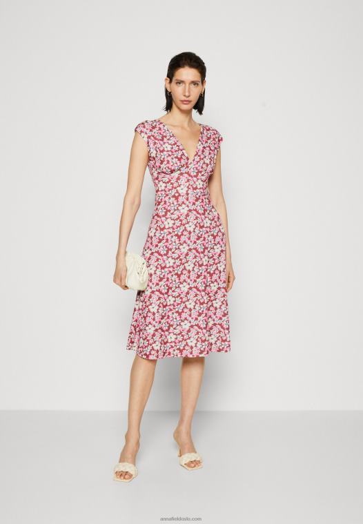 Anna Field kvinner jersey kjole brun/beige/rosa P266L123