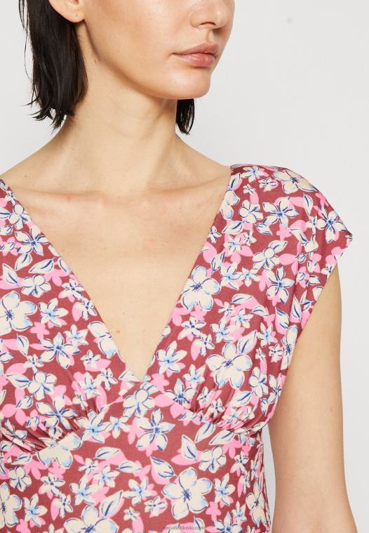 Anna Field kvinner jersey kjole brun/beige/rosa P266L123