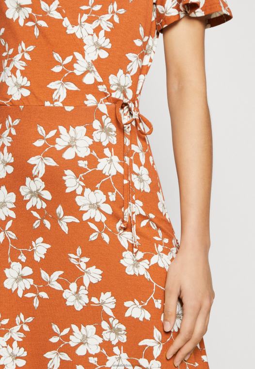 Anna Field kvinner jersey kjole brun/hvit P266L185