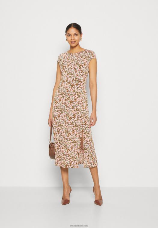 Anna Field kvinner jersey kjole flerfarget P266L157