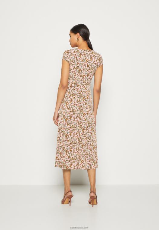 Anna Field kvinner jersey kjole flerfarget P266L157