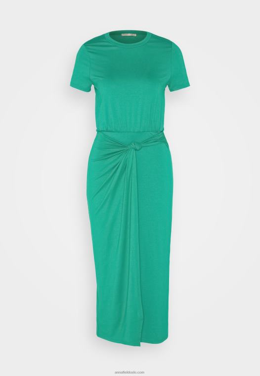 Anna Field kvinner jersey kjole grønn P266L119