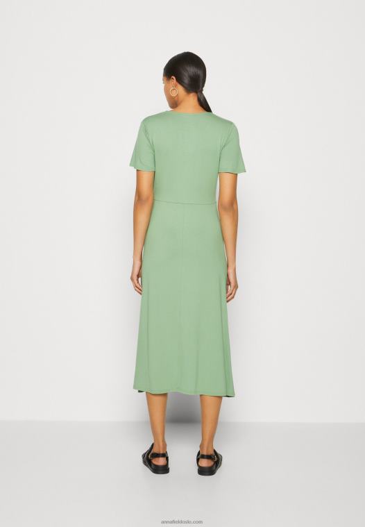 Anna Field kvinner jersey kjole grønn P266L151