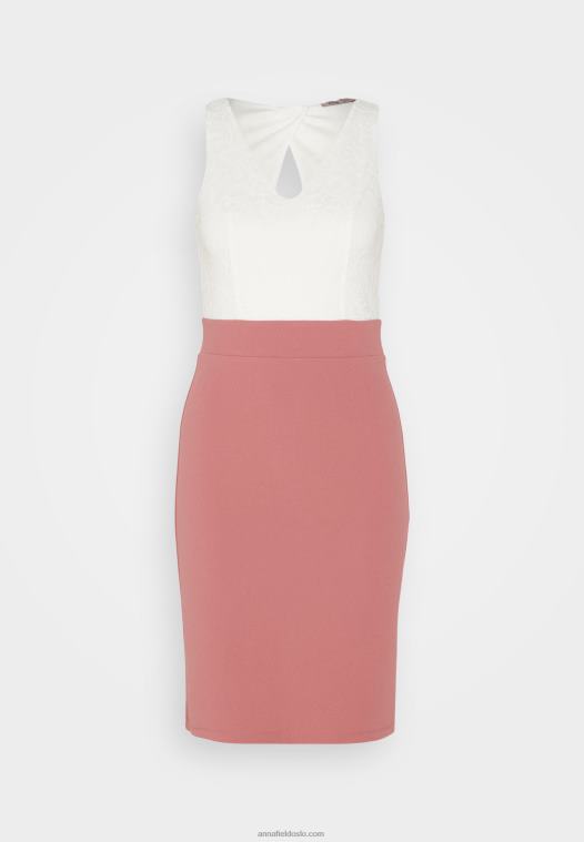 Anna Field kvinner jersey kjole hvit/rosa P266L36