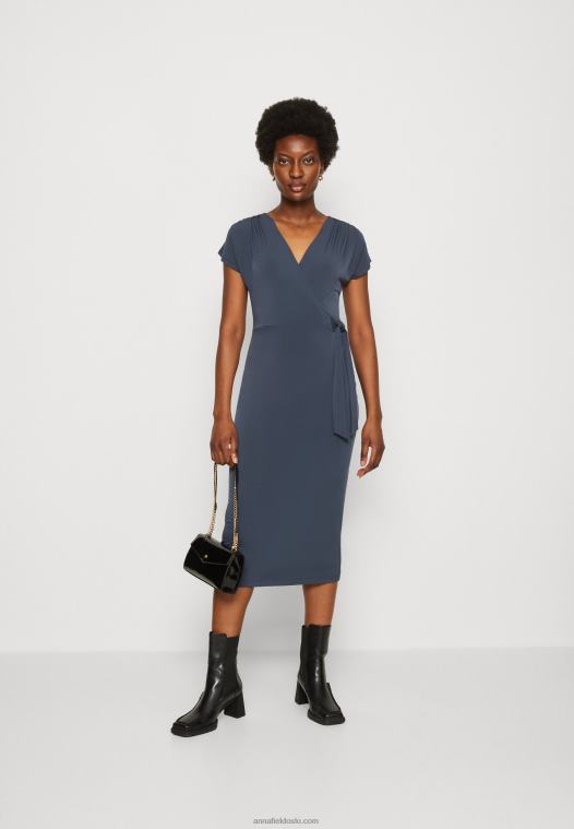 Anna Field kvinner jersey kjole mørkeblå P266L139