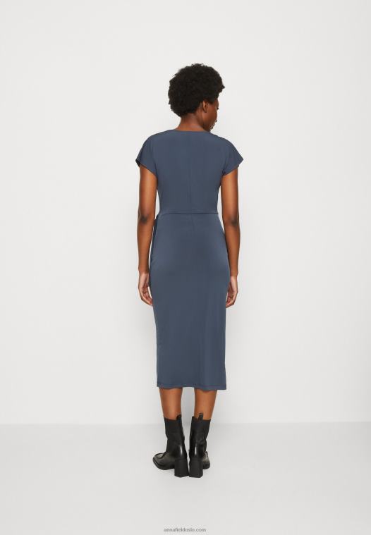 Anna Field kvinner jersey kjole mørkeblå P266L139