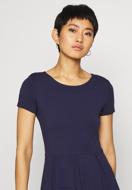 Anna Field kvinner jersey kjole maritim blå P266L105