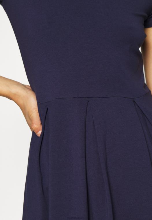 Anna Field kvinner jersey kjole maritim blå P266L105