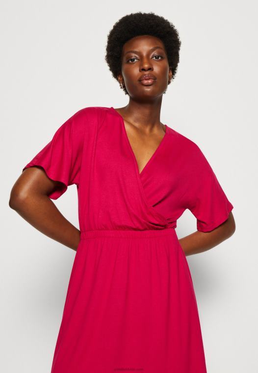 Anna Field kvinner jersey kjole rød P266L173