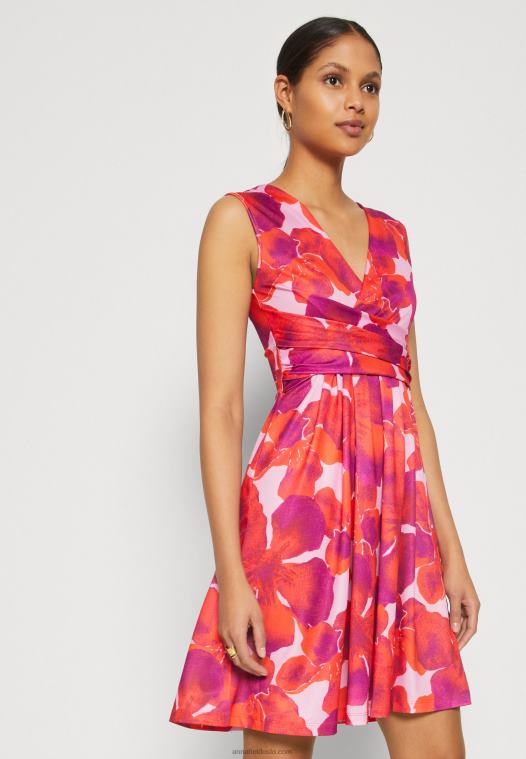 Anna Field kvinner jersey kjole rød/rosa P266L117