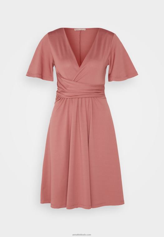 Anna Field kvinner jersey kjole rosa P266L127