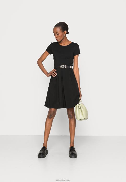 Anna Field kvinner jersey kjole svart P266L103