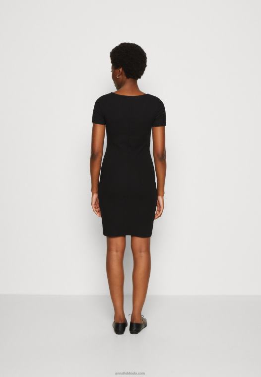 Anna Field kvinner jersey kjole svart P266L137
