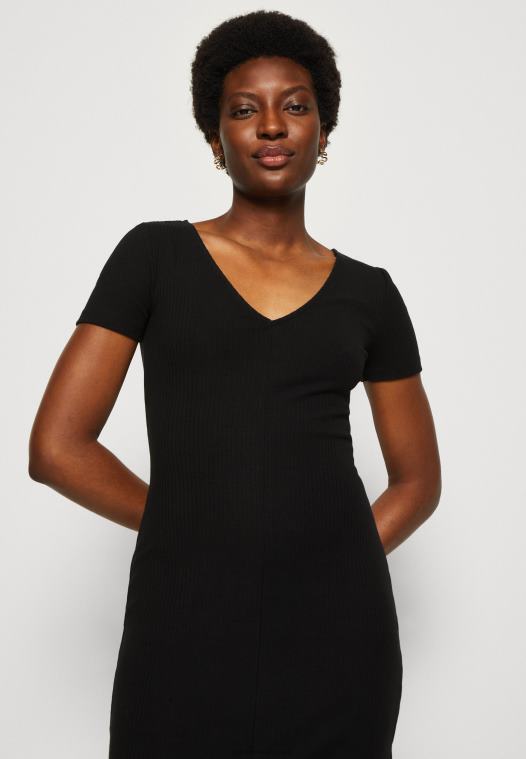 Anna Field kvinner jersey kjole svart P266L137