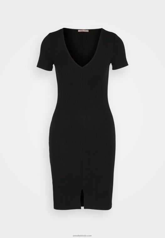 Anna Field kvinner jersey kjole svart P266L137