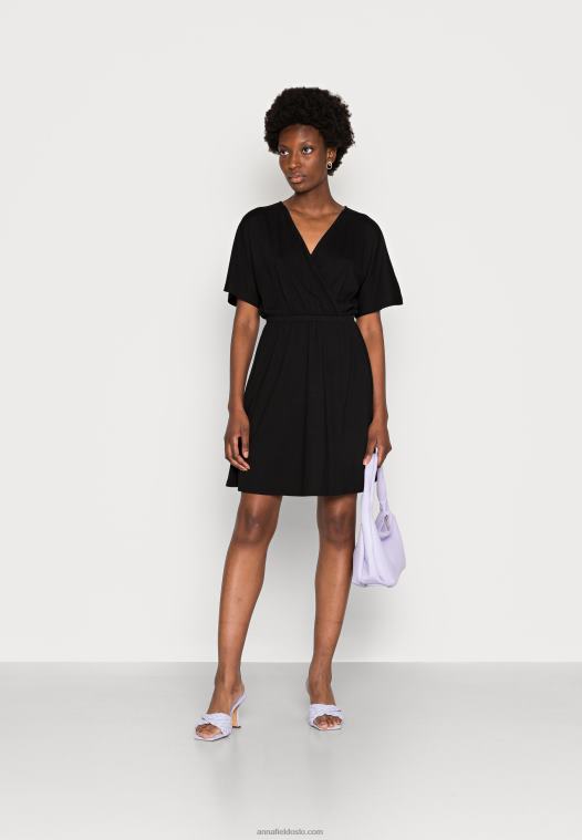 Anna Field kvinner jersey kjole svart P266L159