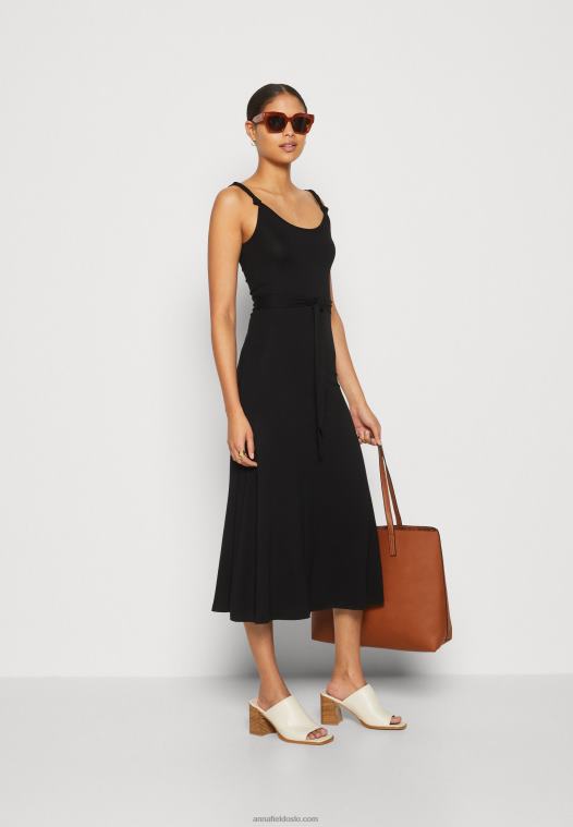 Anna Field kvinner jersey kjole svart P266L162