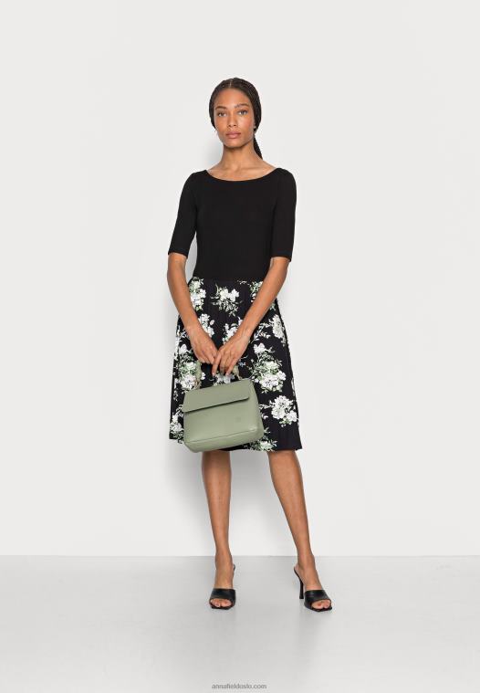 Anna Field kvinner jersey kjole svart P266L169