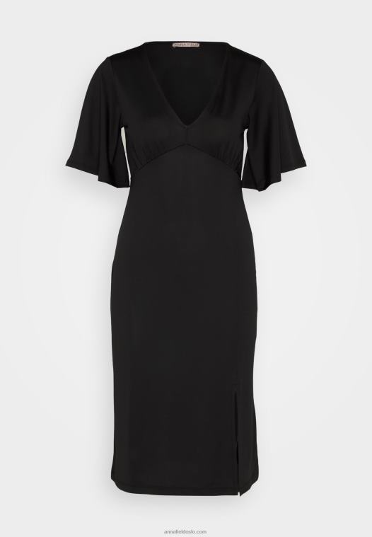 Anna Field kvinner jersey kjole svart P266L176
