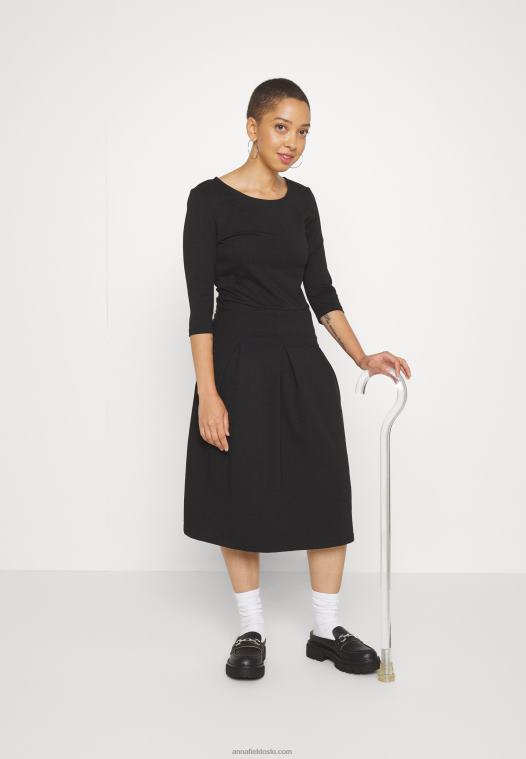 Anna Field kvinner jersey kjole svart P266L181