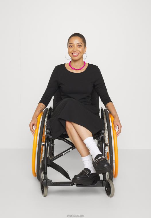 Anna Field kvinner jersey kjole svart P266L181