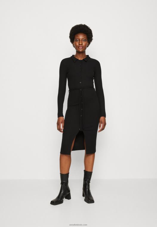 Anna Field kvinner jersey kjole svart P266L183