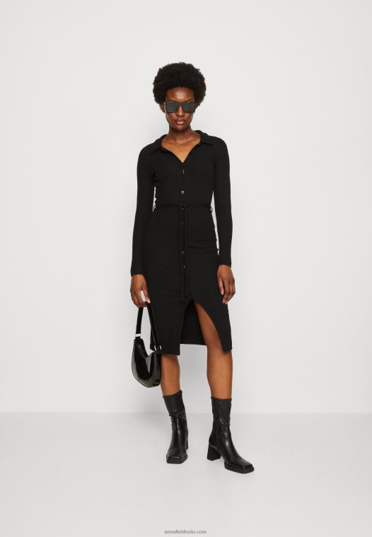 Anna Field kvinner jersey kjole svart P266L183