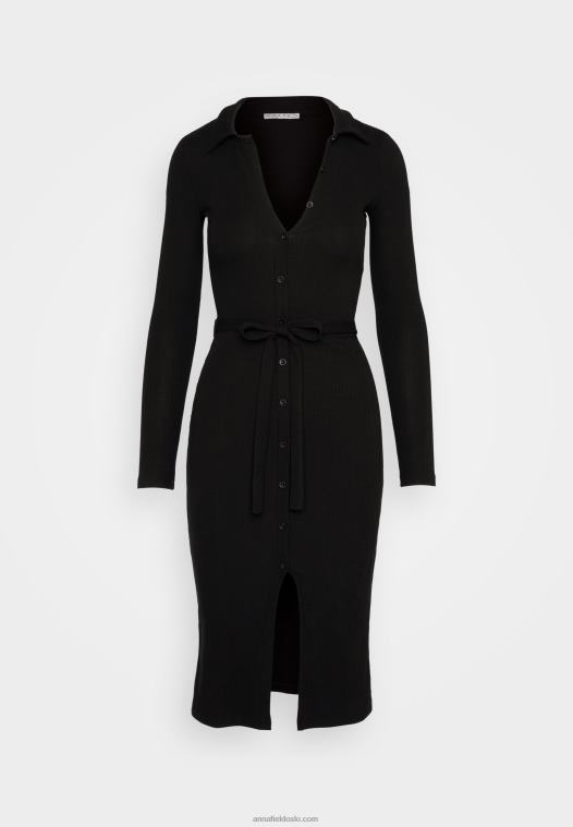 Anna Field kvinner jersey kjole svart P266L183