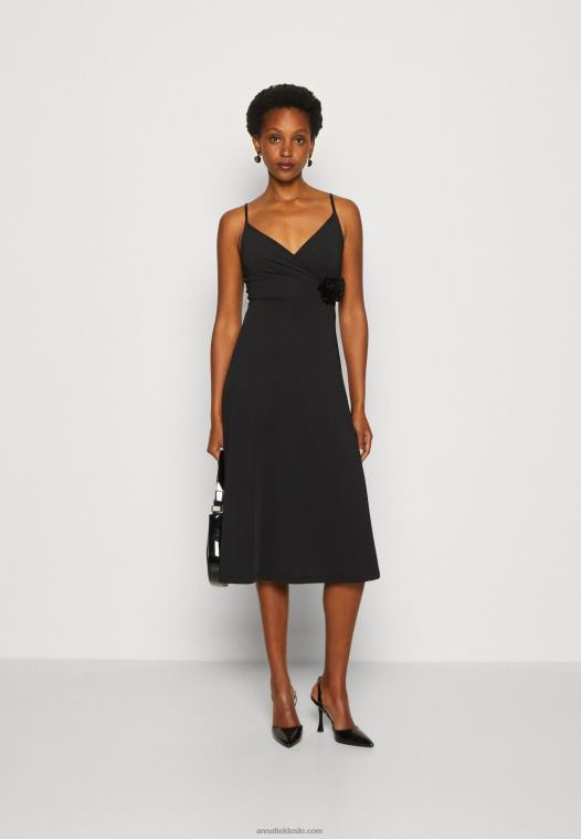 Anna Field kvinner jersey kjole svart P266L43