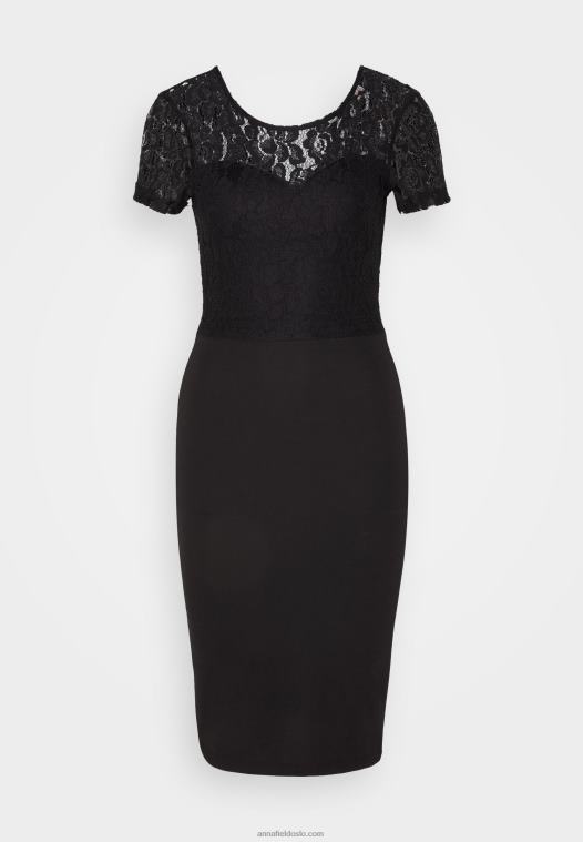 Anna Field kvinner jersey kjole svart P266L58