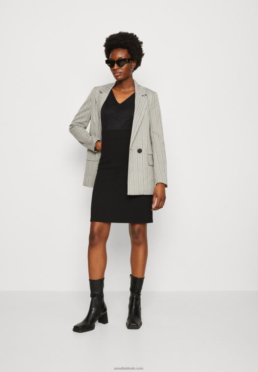 Anna Field kvinner jersey kjole svart P266L63