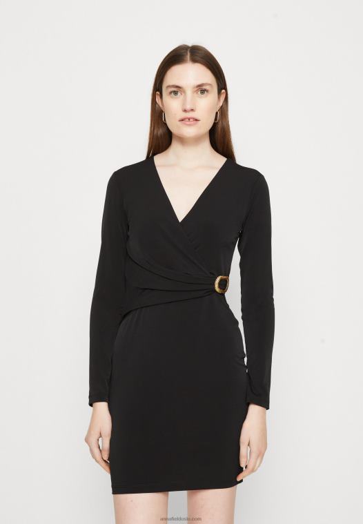 Anna Field kvinner jersey kjole svart P266L66