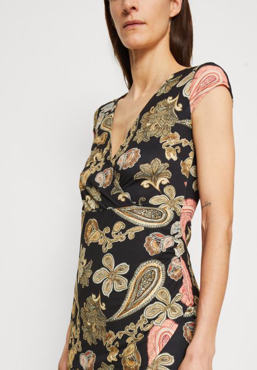 Anna Field kvinner jersey kjole svart/flerfarget P266L189