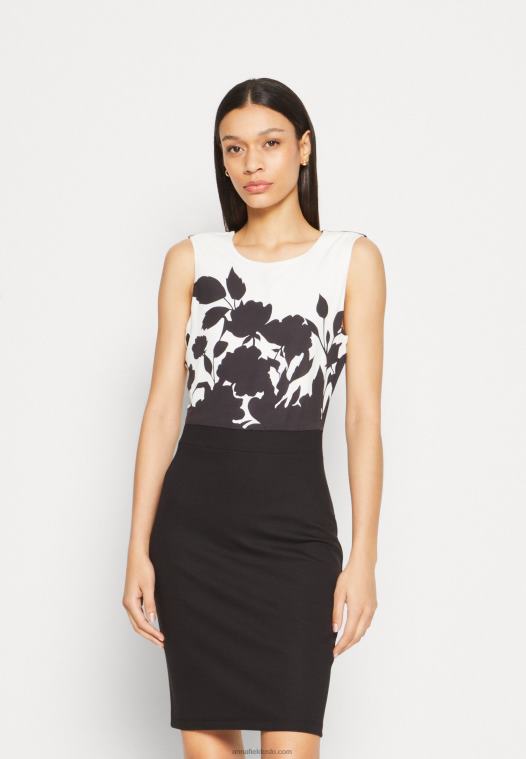 Anna Field kvinner jersey kjole svart/hvit P266L106