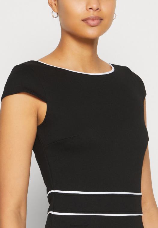 Anna Field kvinner jersey kjole svart/hvit P266L113