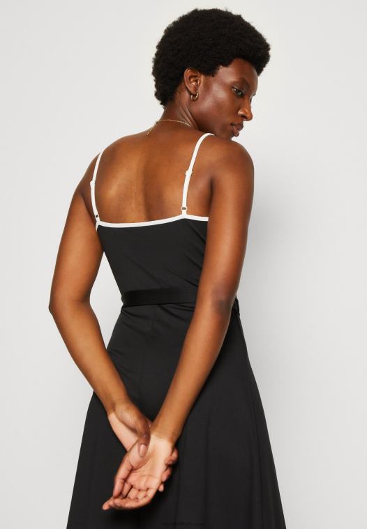 Anna Field kvinner jersey kjole svart/hvit P266L115