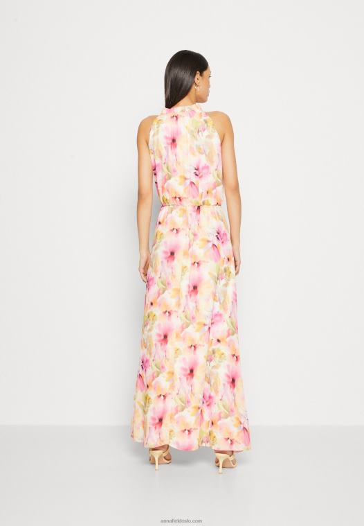 Anna Field kvinner maxi kjole hvit/rosa P266L223