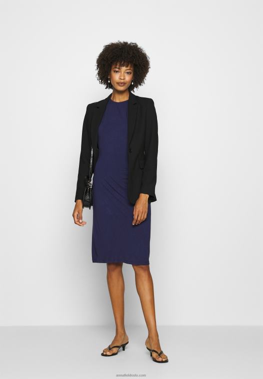 Anna Field kvinner skiftekjole kveldsblå P266L122