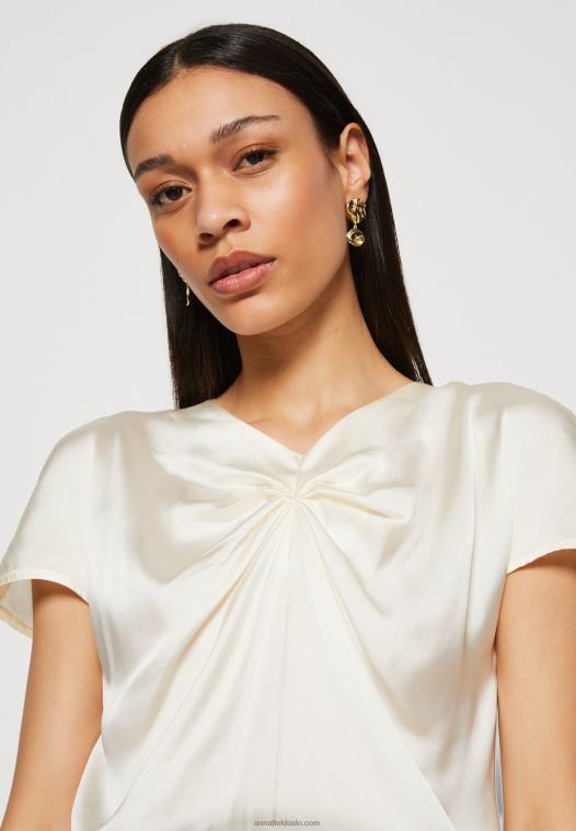 Anna Field kvinner skiftekjole off white/svart P266L195