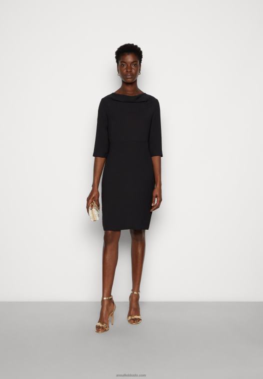 Anna Field kvinner skiftekjole svart P266L192