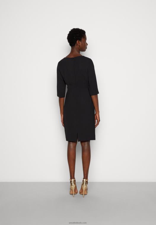 Anna Field kvinner skiftekjole svart P266L192