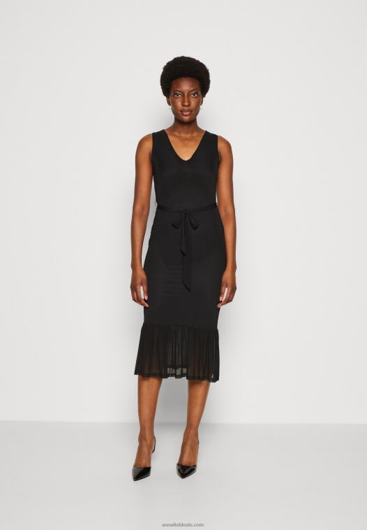 Anna Field kvinner skiftekjole svart P266L208