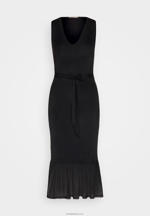 Anna Field kvinner skiftekjole svart P266L208