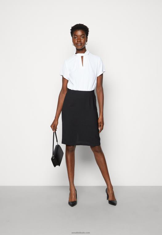 Anna Field kvinner skiftekjole svart/hvit P266L200