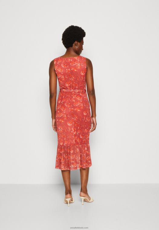 Anna Field kvinner skiftkjole beige/rosa/flerfarget P266L212